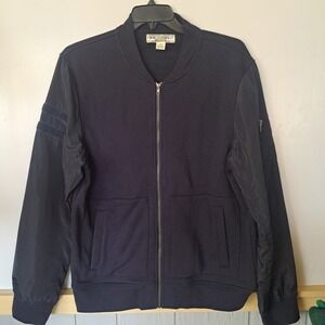 Chor Clothing Co Blue Disstressed Y2K Style Mens 2X Jacket Coat Zip Up Pockets